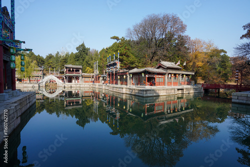 Scenery of Suzhou River in Summer Palace of Beijing.