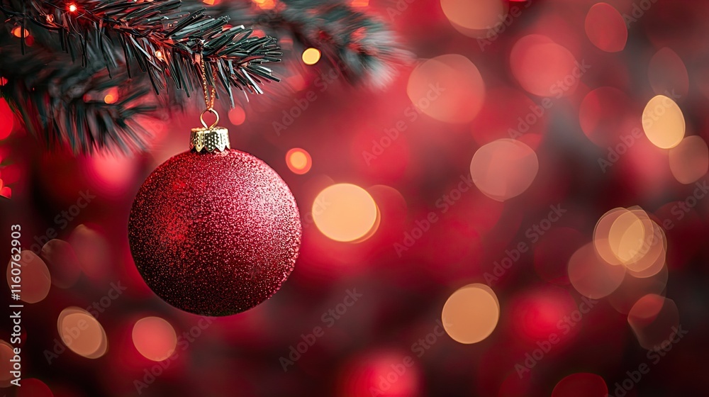 A red bokeh blur background, perfect for Christmas and New Year celebrations A red bokeh blur background, perfect for Christmas and New Year celebrations