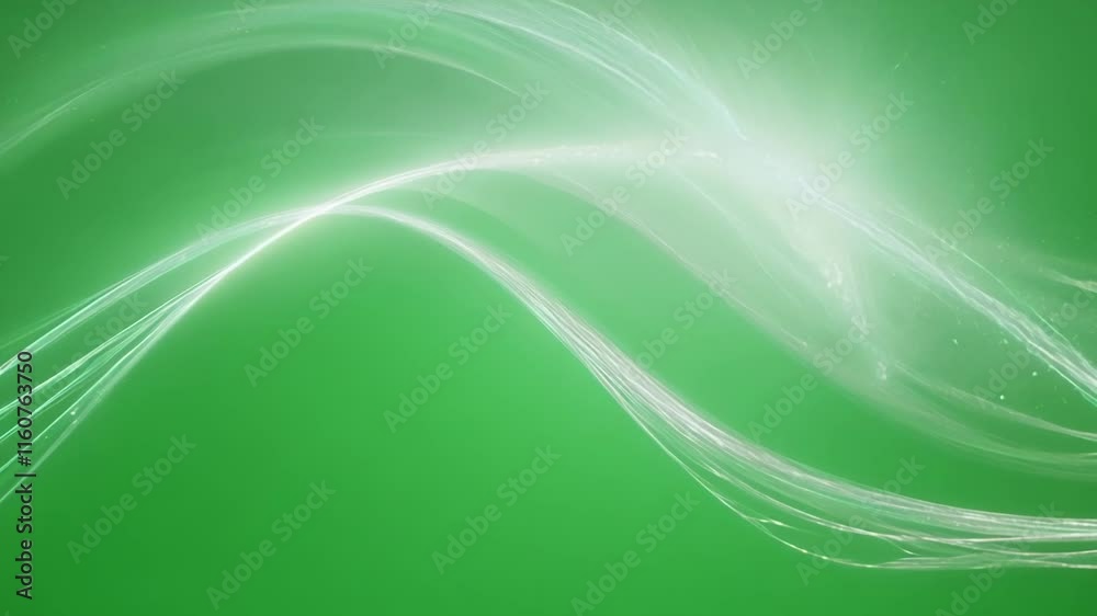 Shimmering streaks creating a whimsical display. Green screen chromakey. Shimmering streaks creating a whimsical display. Green screen chromakey.