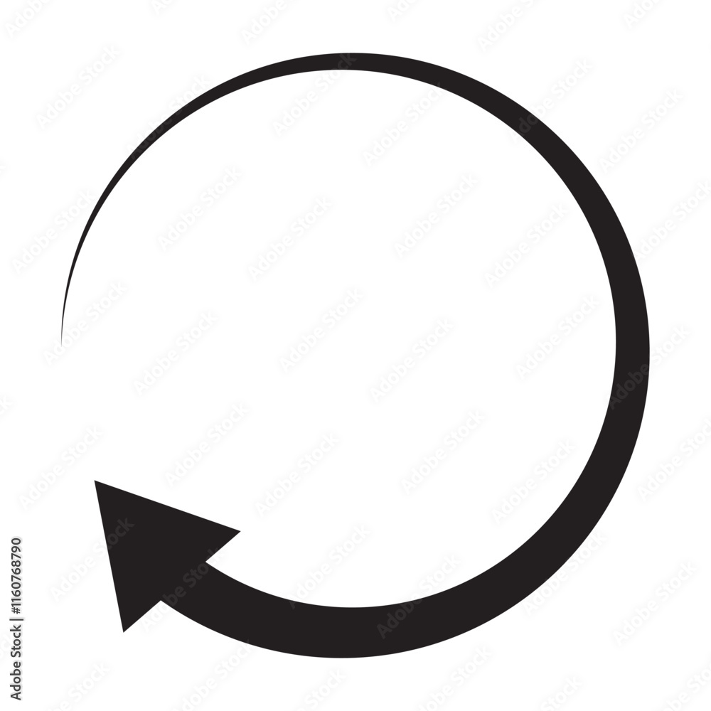 Circle arrow, repeat arrow, refresh icon, rotation arrow sign vector illustration isolated on white background. Circle arrow, repeat arrow, refresh icon, rotation arrow sign vector illustration isolated on white background.