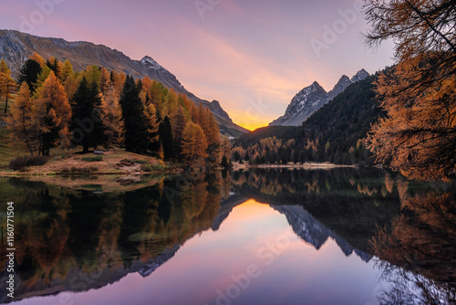 Switzerland Lake at sunrise