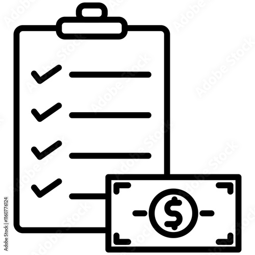 Appraisal line icon style