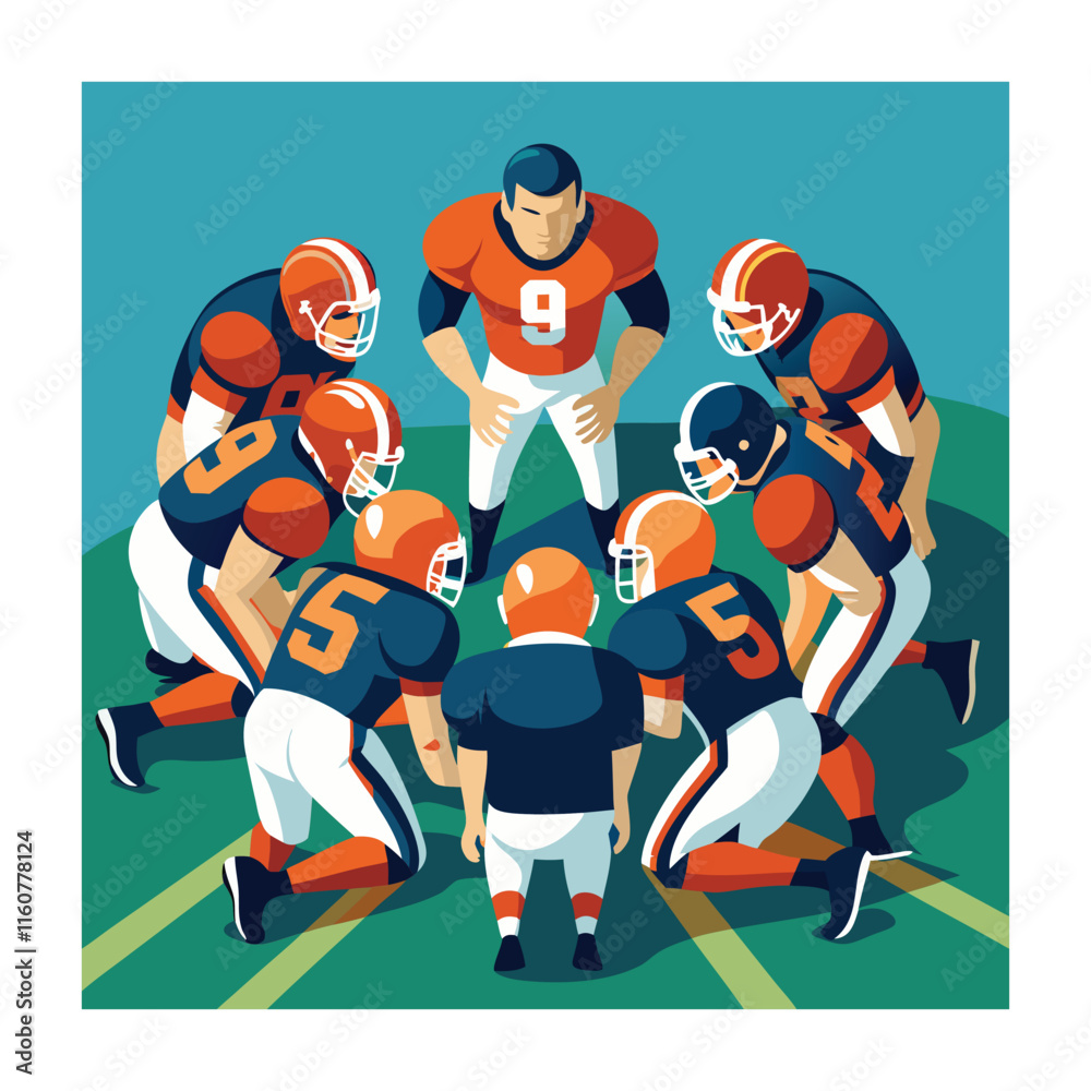 Obraz premium American football vector illustration