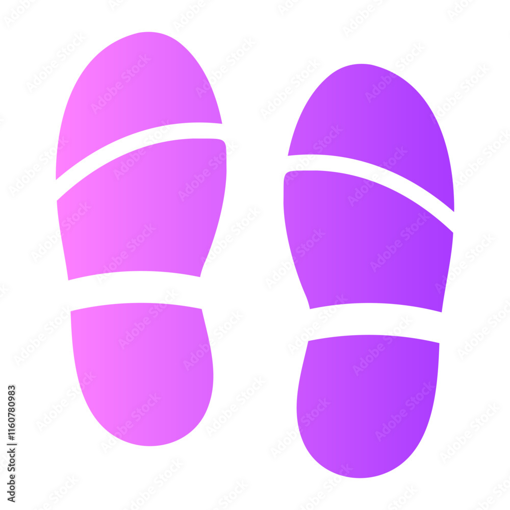 footprints gradient icon footprints gradient icon