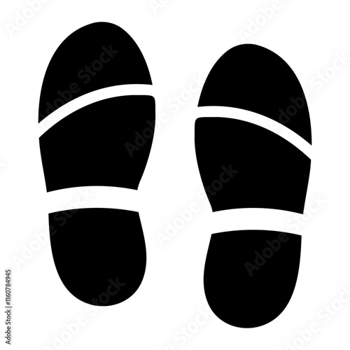 footprints glyph icon