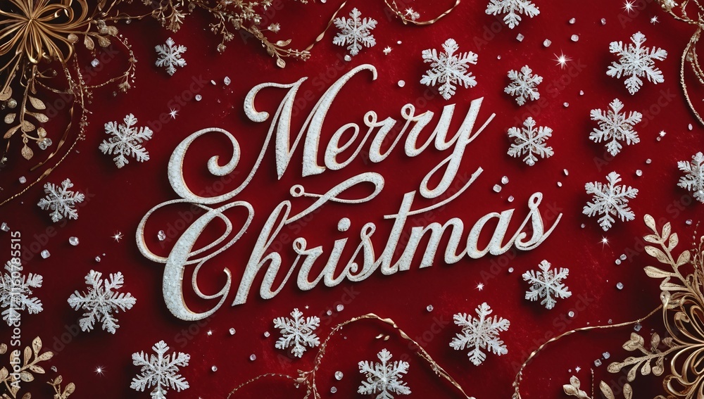 Celebrate the joy of merriment with an intricate design featuring delicate snowflakes and festive embellishments, perfect for a vibrant Christmas celebration