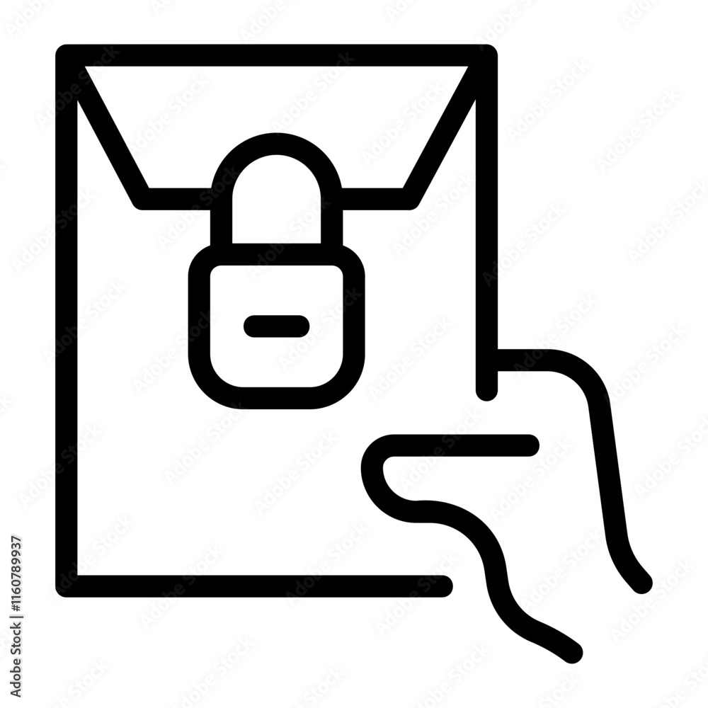 confidential line icon