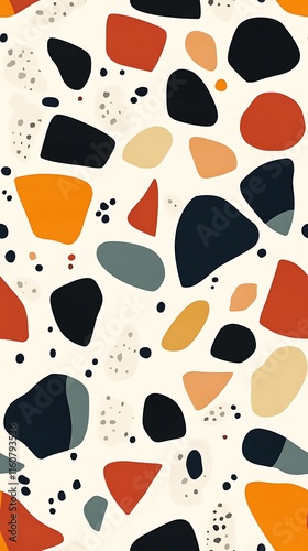 Wallpaper Mural Modern abstract seamless repeat pattern with bold colors and shapes Torontodigital.ca