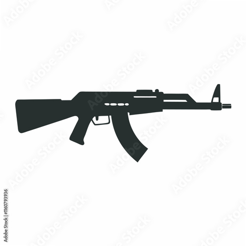 Rifle silhouette vector illustration weapon gun vector 