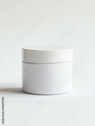 Wallpaper Mural white Blank unbranded cosmetic cream jar with white top on white background for advertisement Torontodigital.ca