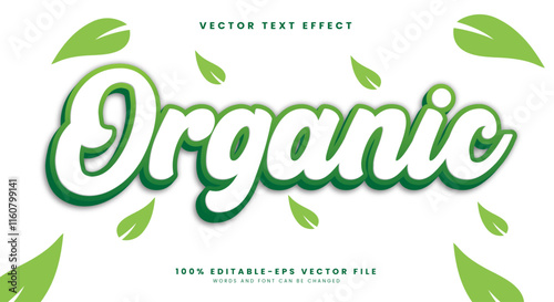 Organic editable text effect Template Suitable for organic farm