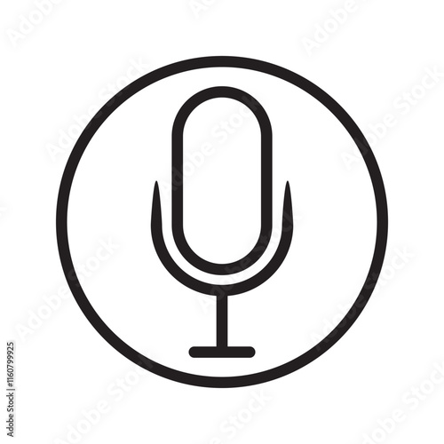 Microphone vector icon set. Microphones audio podcast vector icons. Microphone - Illustration Icons.