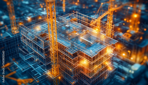 digital model of a construction site