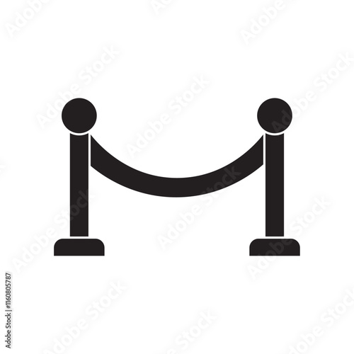 cinema fence flat icon vector