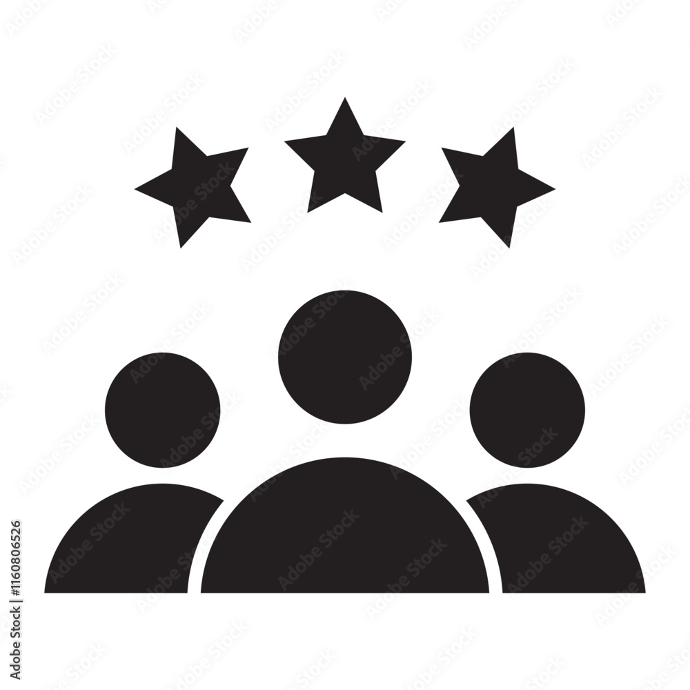 Customer rating icon. Customer experience icon. Customer review, rating flat style icon vector Customer rating icon. Customer experience icon. Customer review, rating flat style icon vector