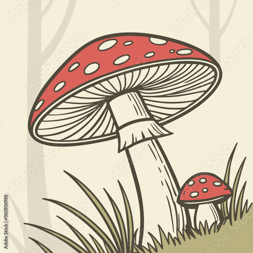 fly agaric mushrooms