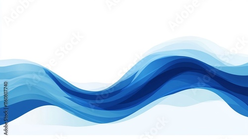 Abstract Blue Wave Background Design for Graphic Resources