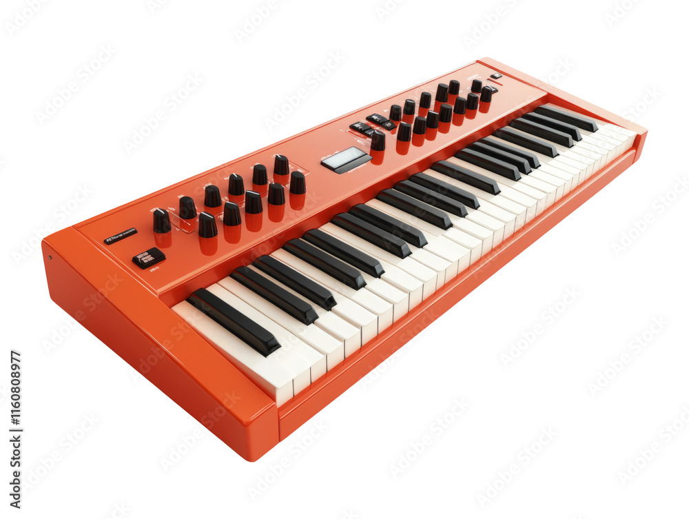 Fototapeta premium 3D Electronic Sound Synthesizer Isolated on Transparent Background