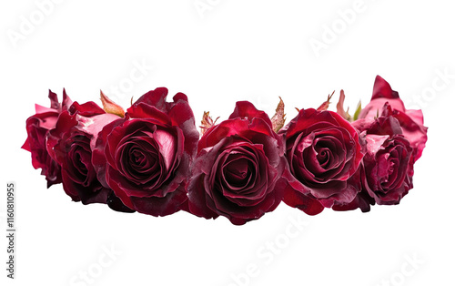 PNG crown of red roses available on transparent background