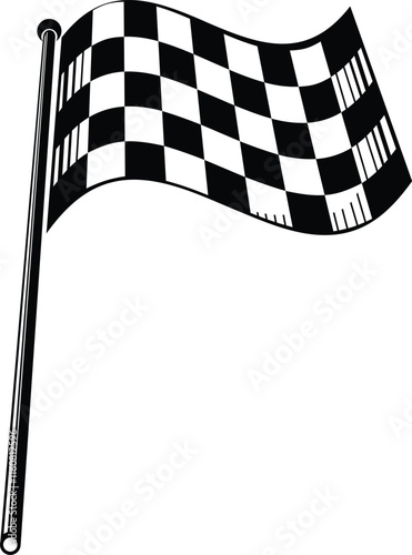 checkered flag waving