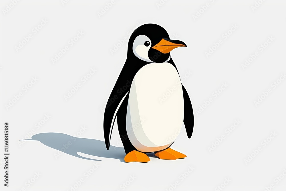 Fototapeta premium there is a penguin that is standing in the snow