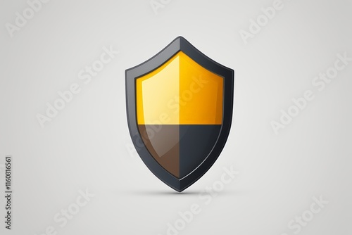 Free Download a close up of a yellow and black shield on a white background - GFXLoad