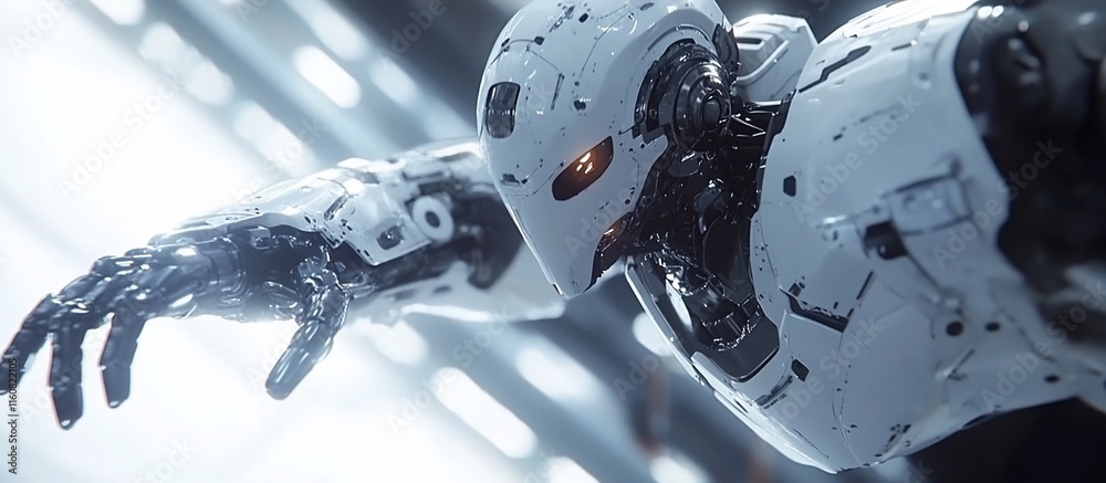 Fototapeta premium Advanced Robotic Technology: A Glimpse into the Future of Artificial Intelligence