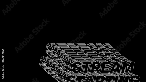 live streaming starting soon looping text animation with echo effect