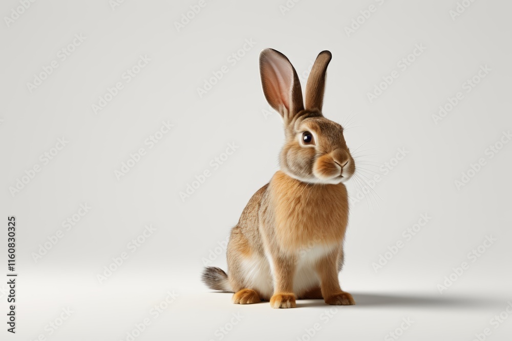 Obraz premium there is a rabbit that is sitting down on a white surface