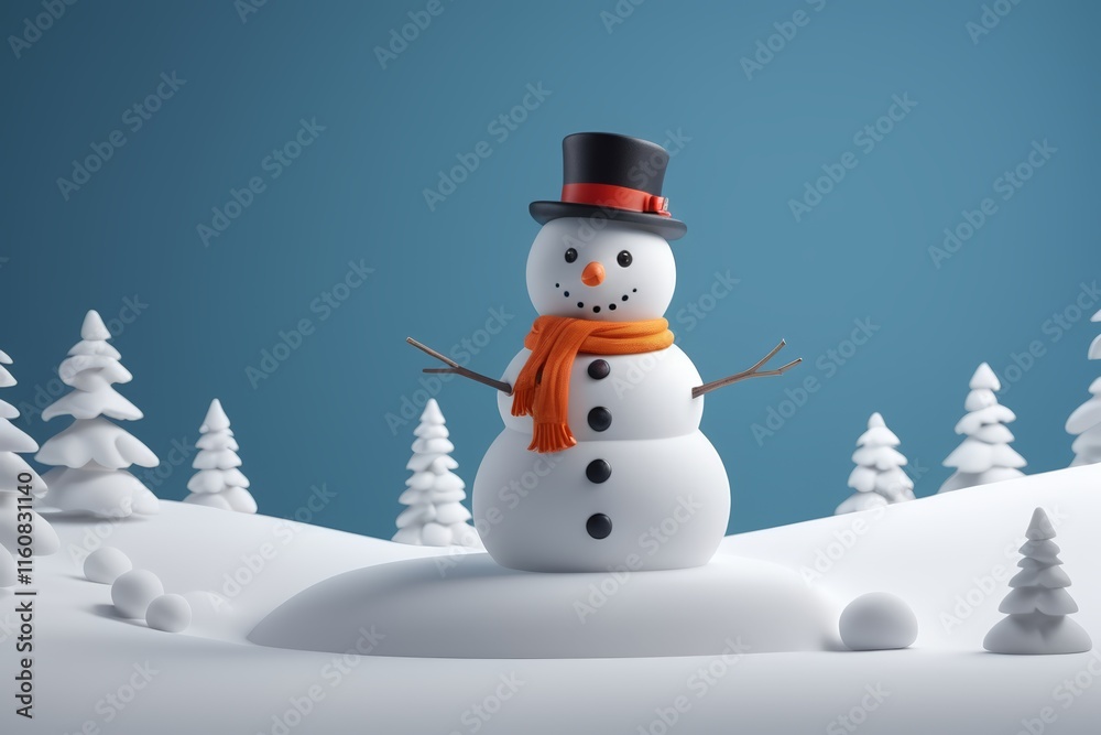 Obraz premium there is a snowman that is standing in the snow