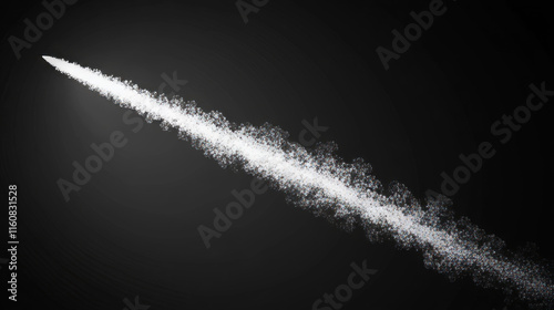 Rocket smoke or jet airplane vector trails isolated on transparent background. 3d realistic white clouds and contrails of plane or spaceship, aircraft and spacecraft condensation trails design