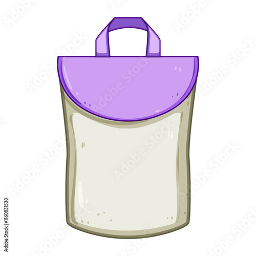 spacious diaper bag cartoon. durable lightweight, convenient pockets, changing mat spacious diaper bag sign. isolated symbol vector illustration