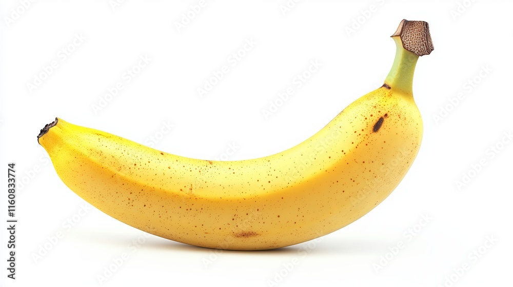 A Single, Vibrant Yellow Banana, Ready to be Eaten. A Healthy and Delicious Snack A Single, Vibrant Yellow Banana, Ready to be Eaten. A Healthy and Delicious Snack