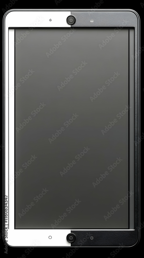 Sleek Tablet Device Mockup: Black and White 3D Render Sleek Tablet Device Mockup: Black and White 3D Render