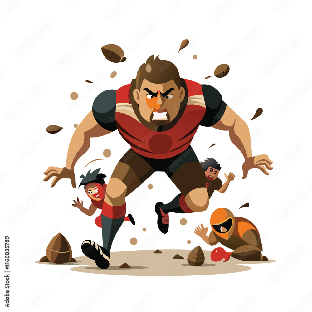 Naklejka premium American football vector illustration