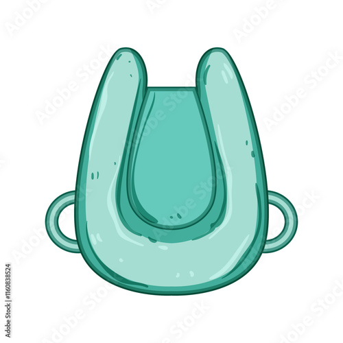 baby nursing pillow cartoon. infant cushion, ergonomic feeding, newborn adjustable baby nursing pillow sign. isolated symbol vector illustration
