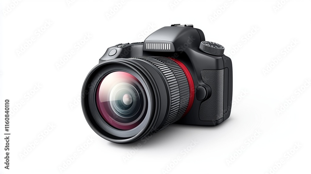 High-Quality Professional Digital Camera with Advanced Lens - A Modern Photography Device High-Quality Professional Digital Camera with Advanced Lens - A Modern Photography Device