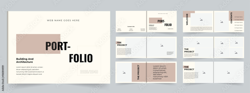 landscape portfolio design layout architecture portfolio template