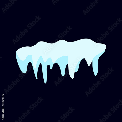 Snowcap vector illustration isolated background.