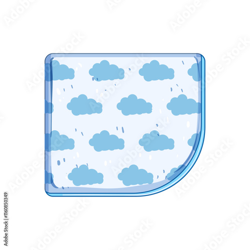 newborn washcloth baby cartoon. bath hygiene, clean delicate, reusable eco newborn washcloth baby sign. isolated symbol vector illustration