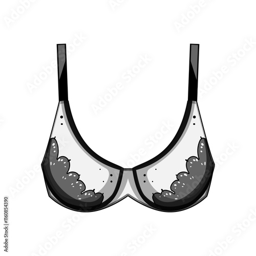 fashion bra lace cartoon. undergarment comfort, style elegance, seamless push fashion bra lace sign. isolated symbol vector illustration