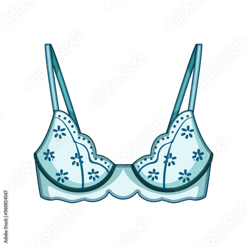 delicate bra lace cartoon. feminine intimate, fashion undergarment, comfort style delicate bra lace sign. isolated symbol vector illustration