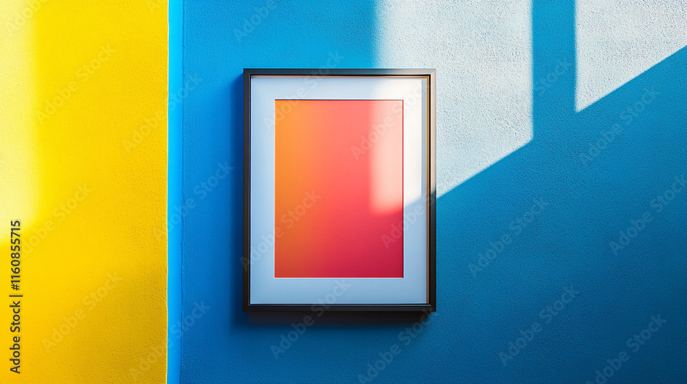 Bright colors and modern art create a vibrant atmosphere in a contemporary space Bright colors and modern art create a vibrant atmosphere in a contemporary space