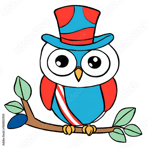 Patriotic Owls. 417 png. webpiya photo