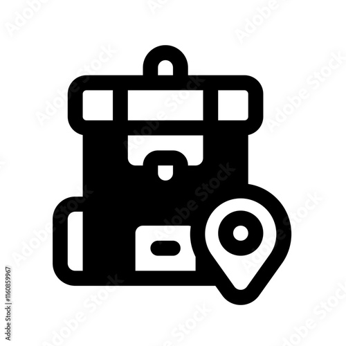 Adventure Glyph Icon. Single icon, glyph vector icon