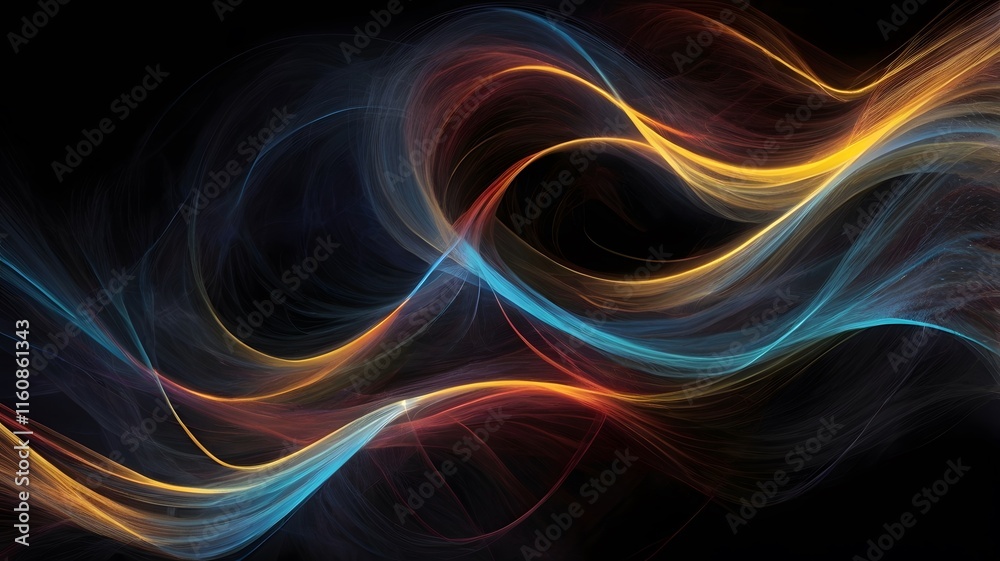 Obraz premium Colorful Swirling Abstract Digital Art