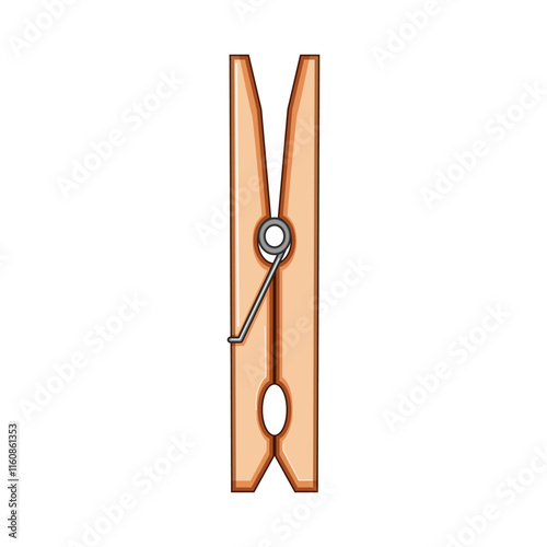 plastic clothespin cartoon. grip line, secure hold, fastener clip plastic clothespin sign. isolated symbol vector illustration