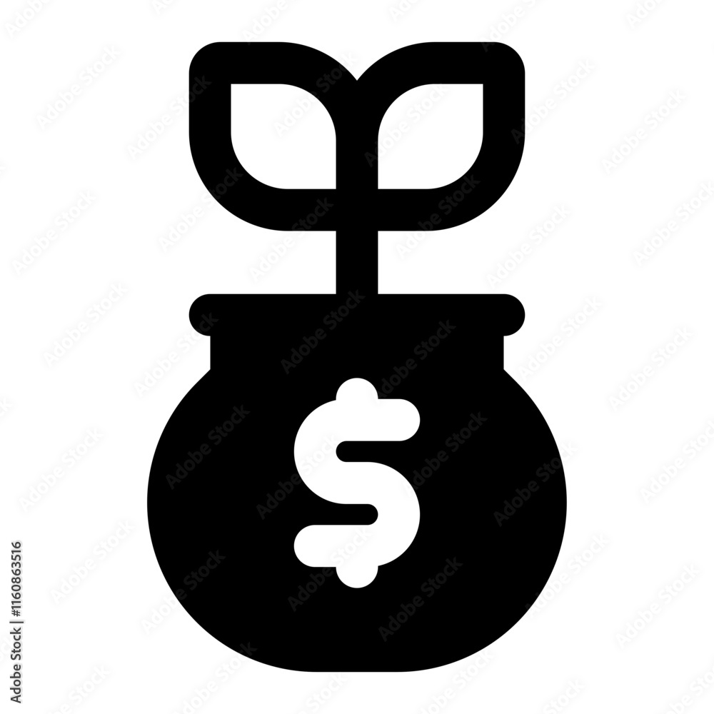 Frugal Living Simple Glyph Icon. Single icon, glyph vector icon Frugal Living Simple Glyph Icon. Single icon, glyph vector icon