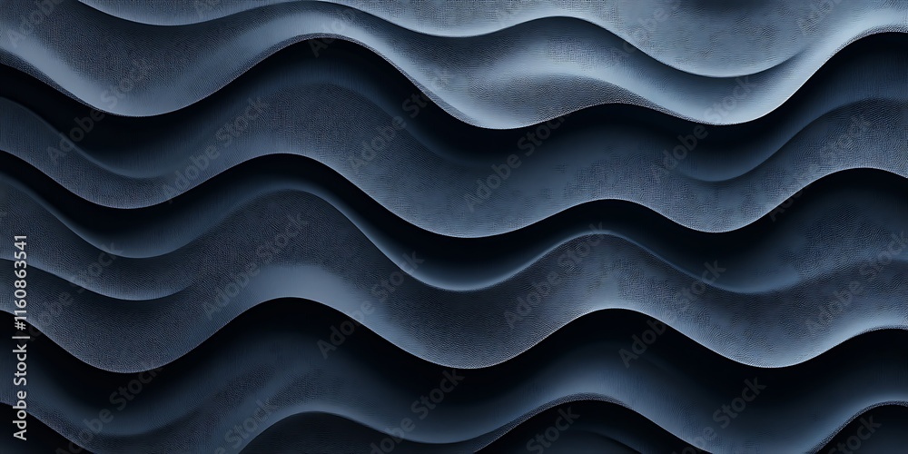 Obraz premium Abstract dark blue wavy texture background. (1)