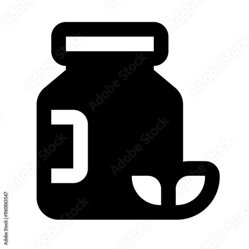 Herb Medicine Simple Glyph Icon. Single icon, glyph vector icon